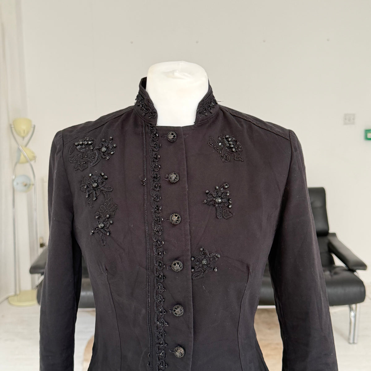 Promod Black Beaded Fitted Jacket