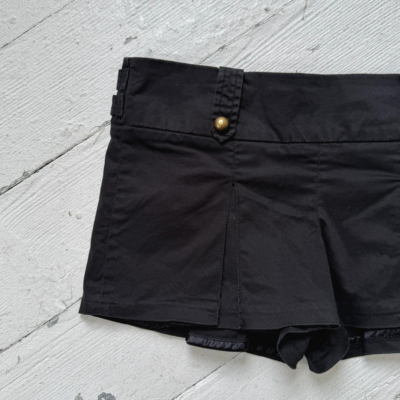 2000s Low Rise Pleated Micro Shorts