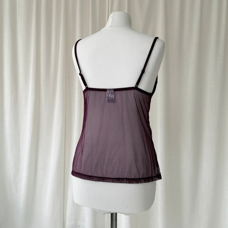 2000's Sheer Mesh Cami Top
