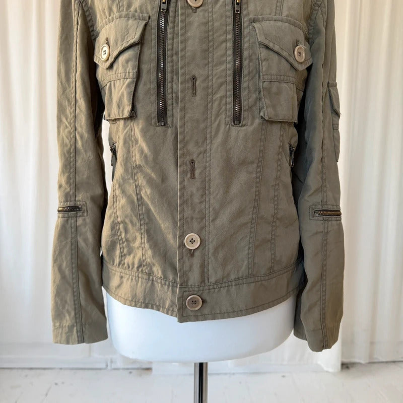 Aspesi Khaki Utility Cargo Jacket
