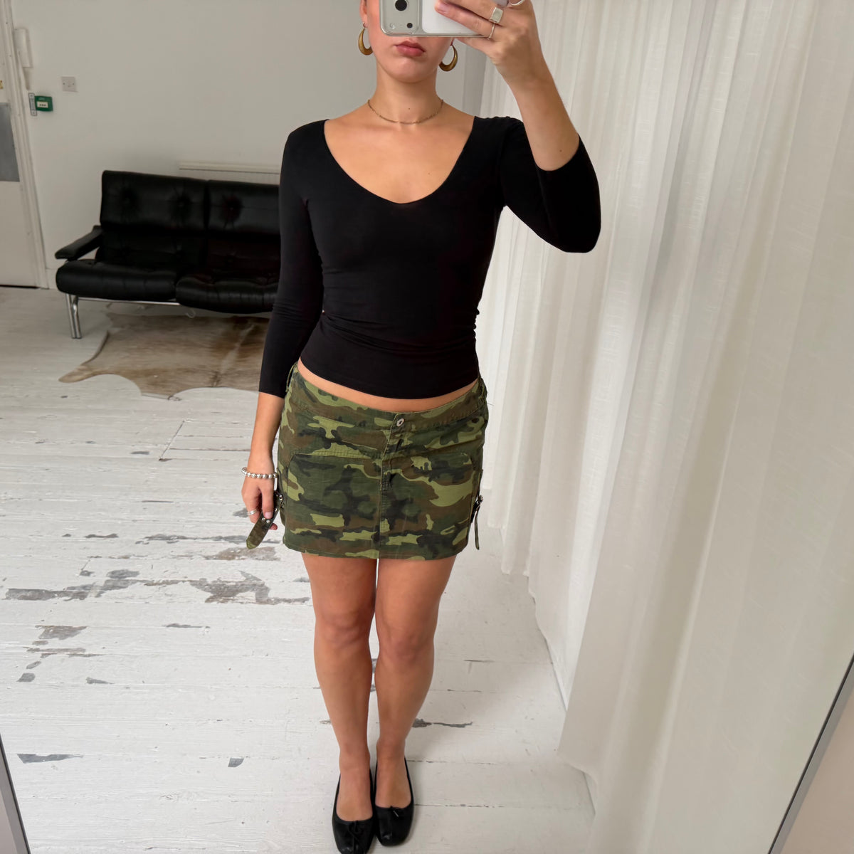 2000s Camo Utility Mini Skirt