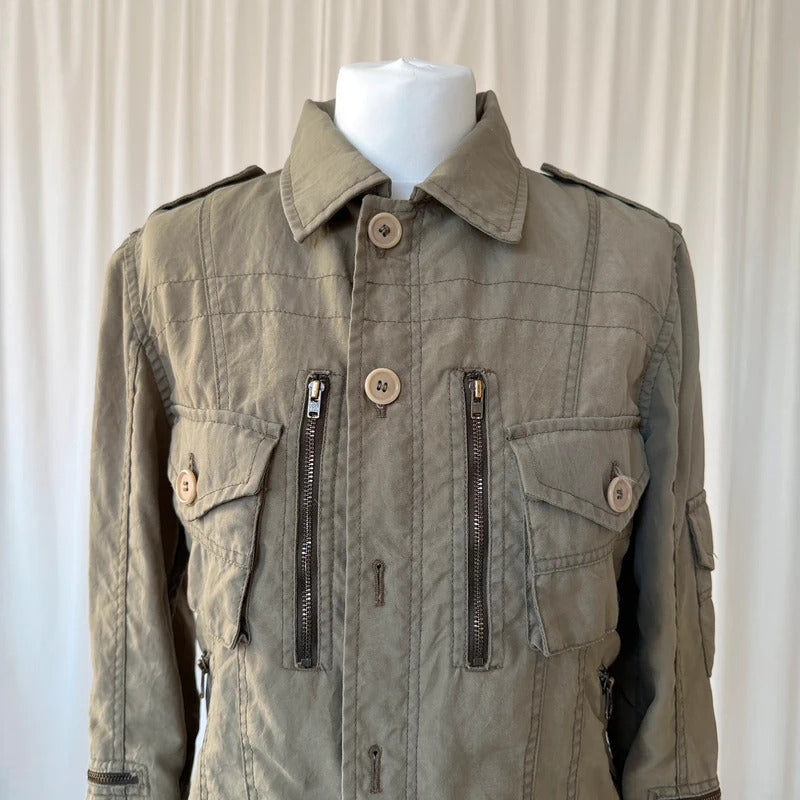 Aspesi Khaki Utility Cargo Jacket