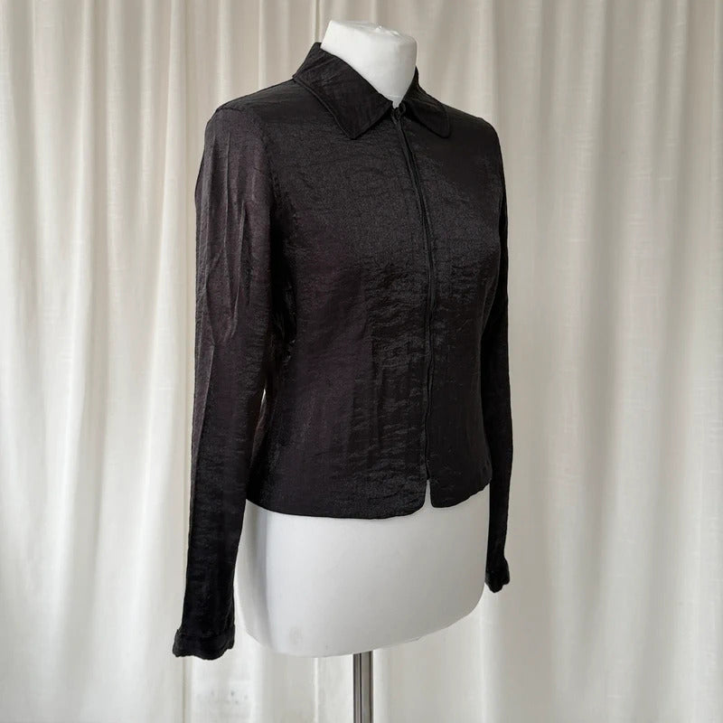 Black Esprit Zip Shirt Jacket