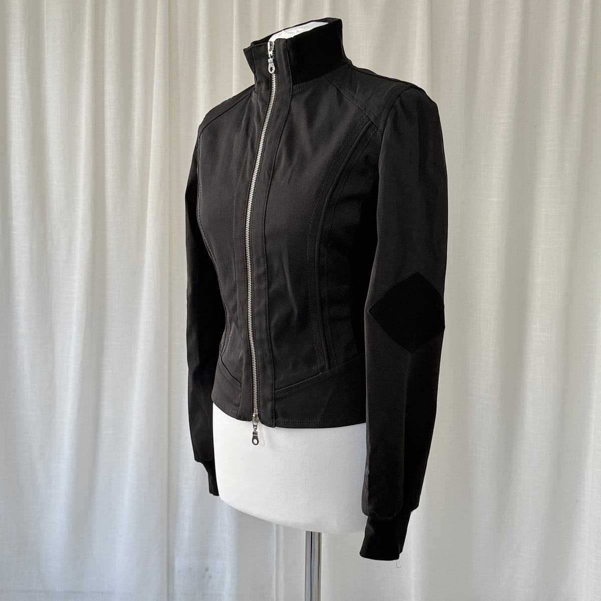 Black Technical Bomber Jacket