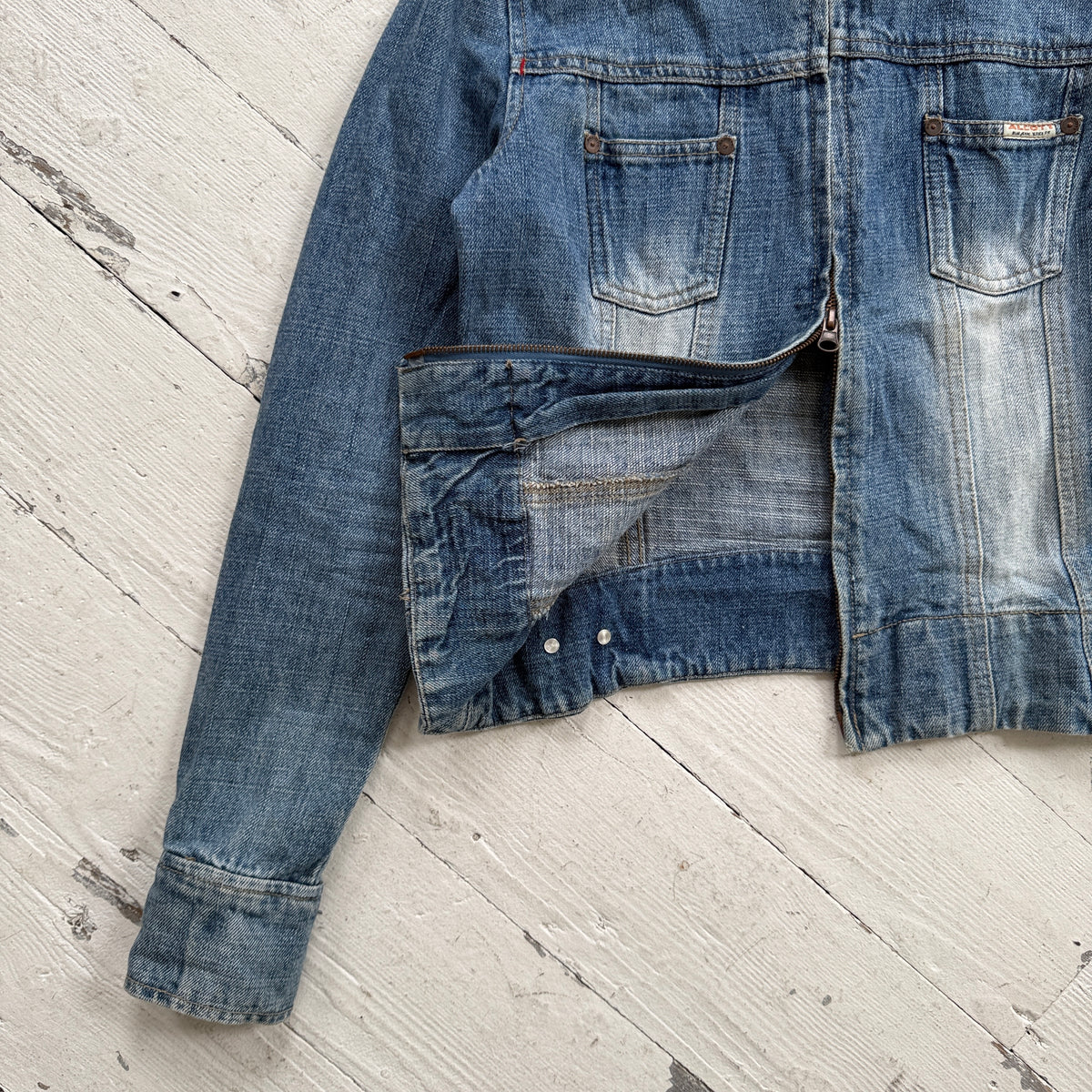 Early 2000’s Double Zip Denim Jacket