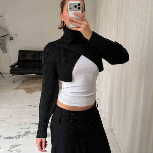 2000s Asymmetrical Knit Bolero