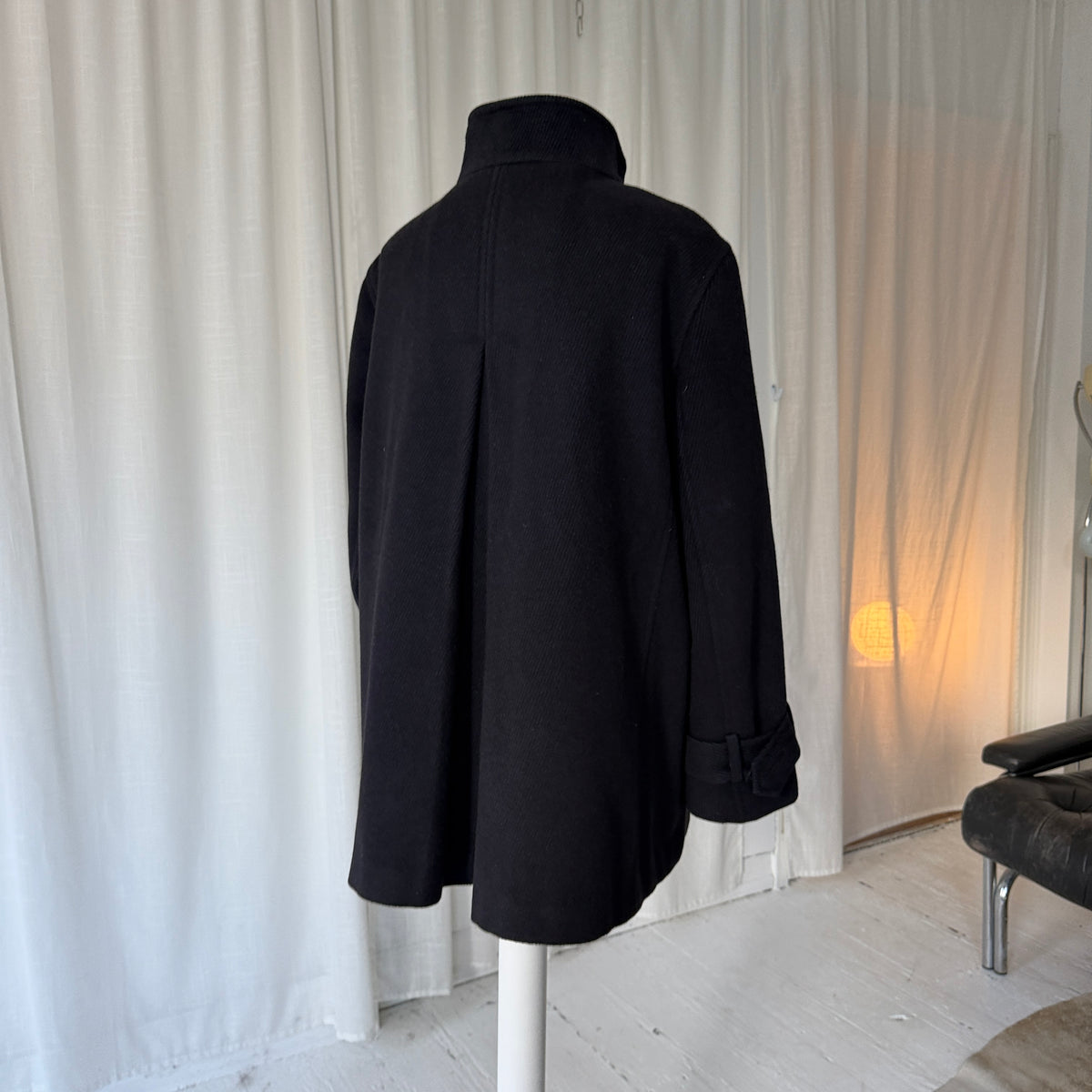 Jaeger Angora Wool Funnel Neck Peacoat