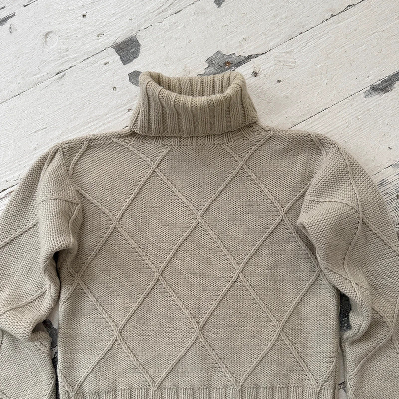 Cream Knit Rollneck Jumper