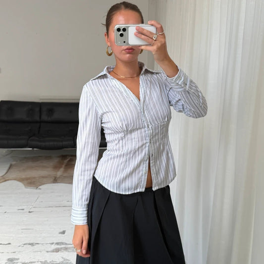 90s Fitted Pinstripe Shirt