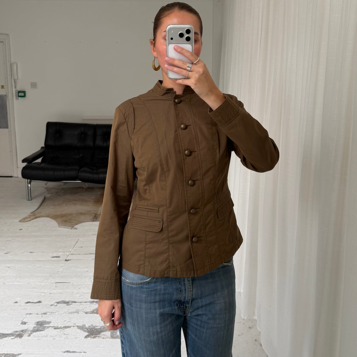 Khaki Military Utility Jacket