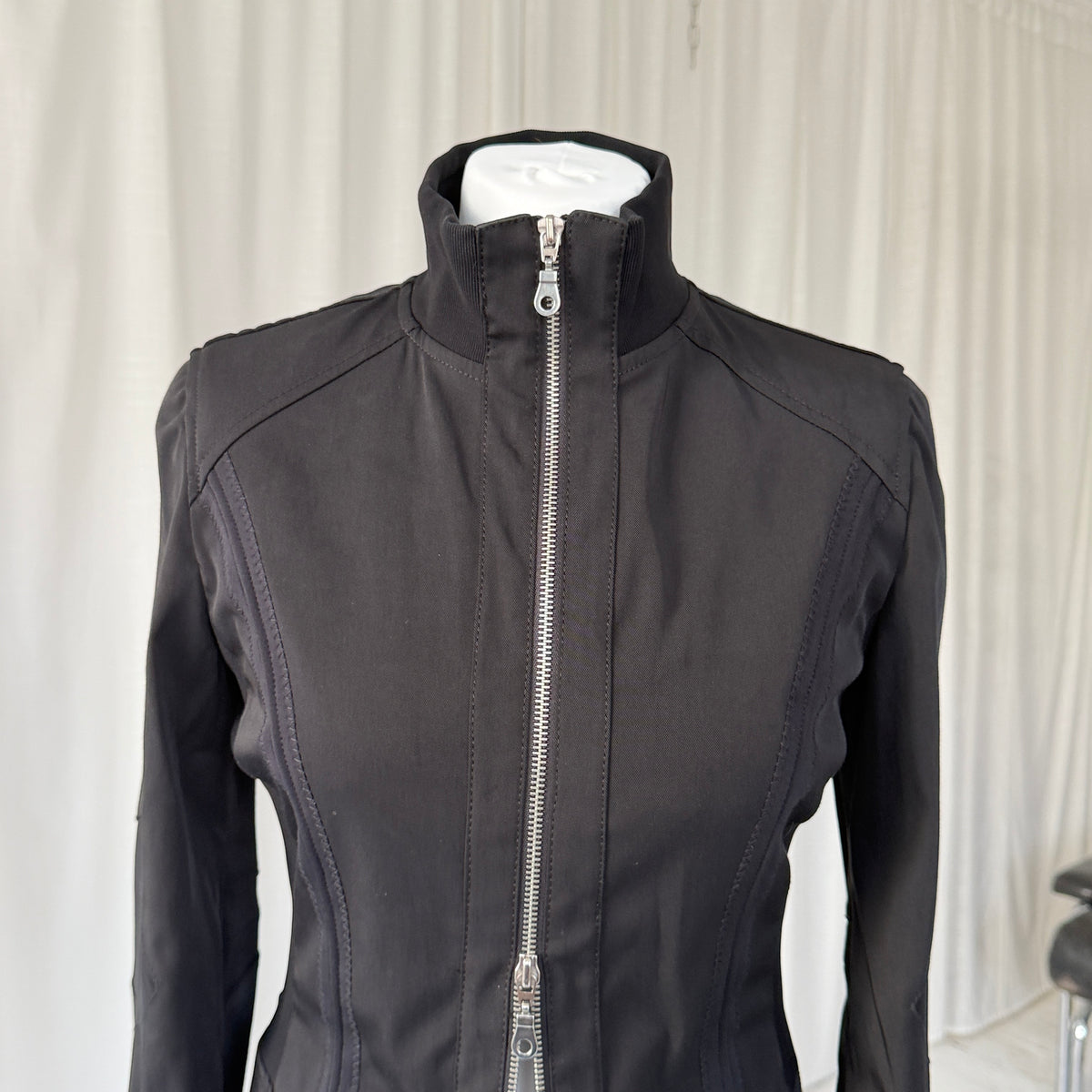 Black Technical Bomber Jacket