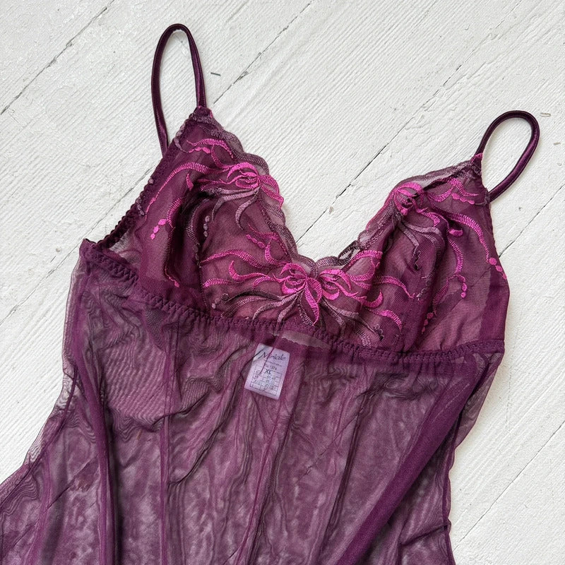 2000's Sheer Mesh Cami Top