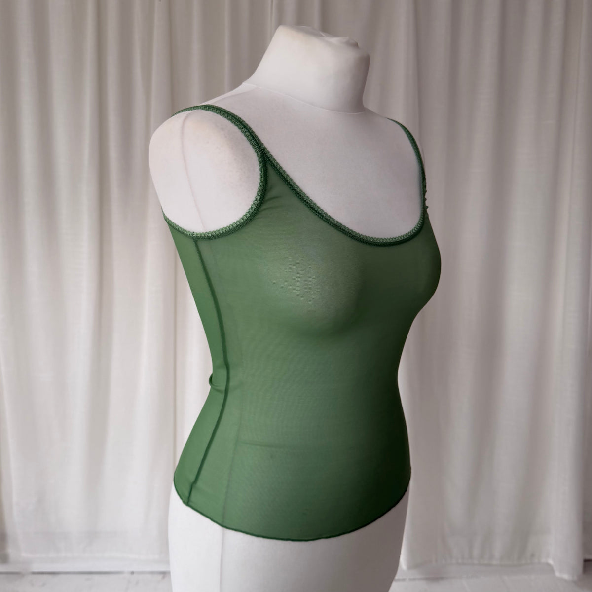 Intimissimi Green Sheer Micro Mesh Cami Top
