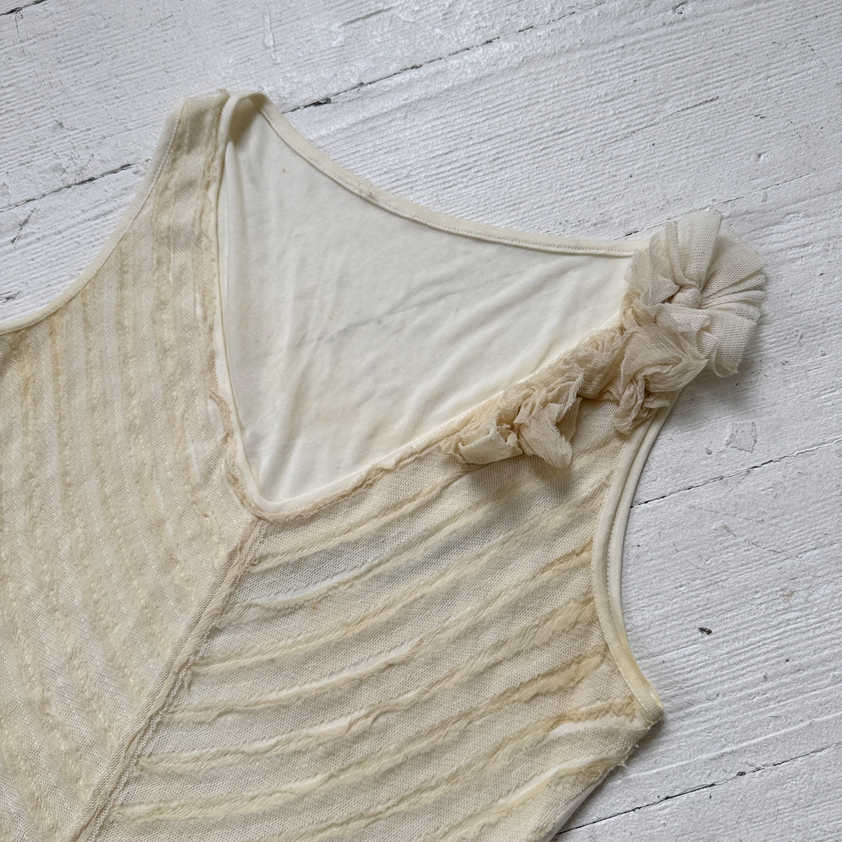 Spanish Vintage Silk Blend Rosette Top