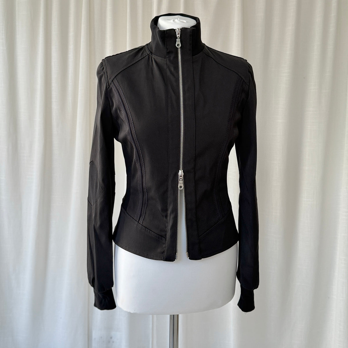 Black Technical Bomber Jacket