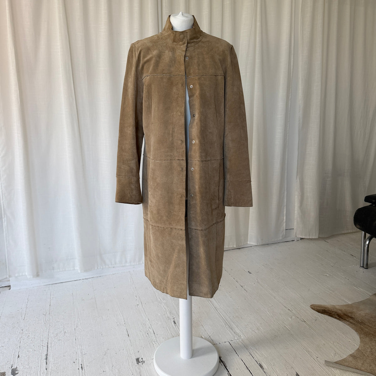 1990s Suede Trench Coat