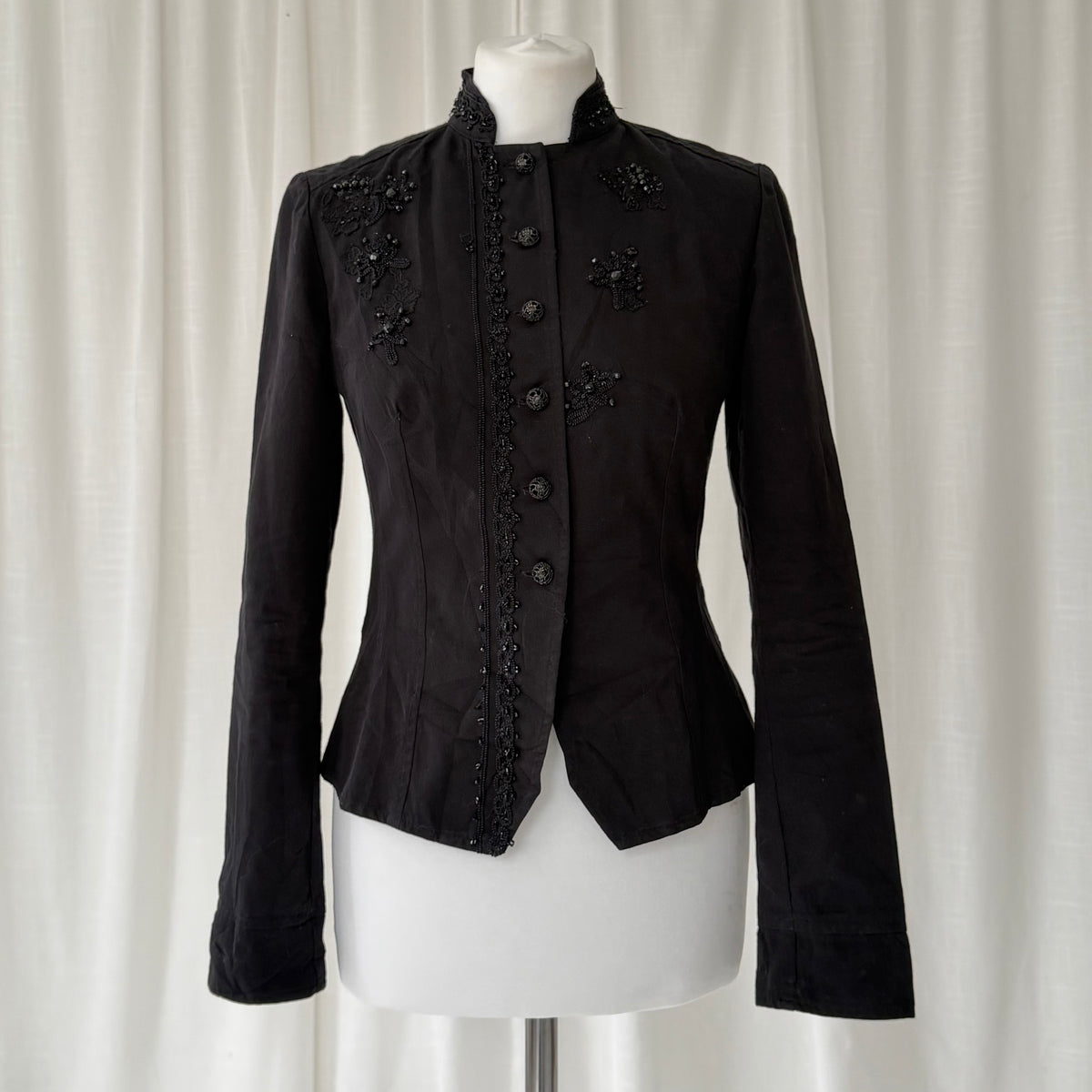 Promod Black Beaded Fitted Jacket