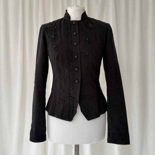 Promod Black Beaded Fitted Jacket