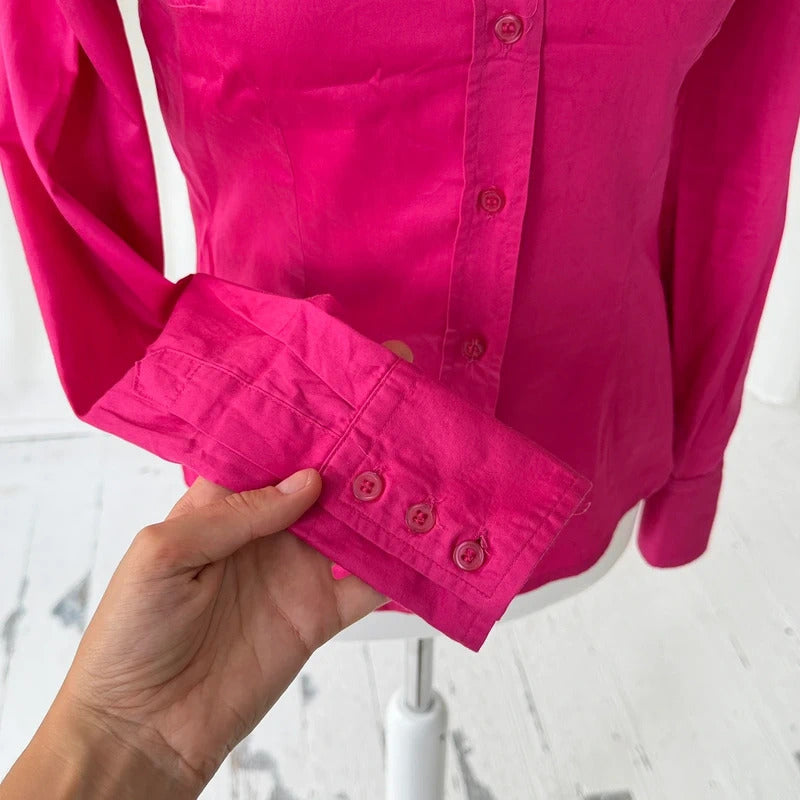 Hot Pink Tailored Cotton Shirt