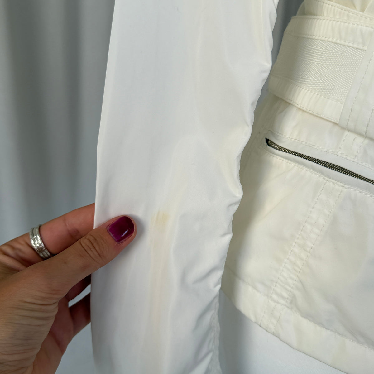 White Belted Utility Jacket