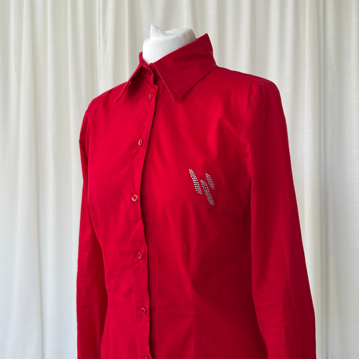 Italian Vintage Red Tailored Shirt