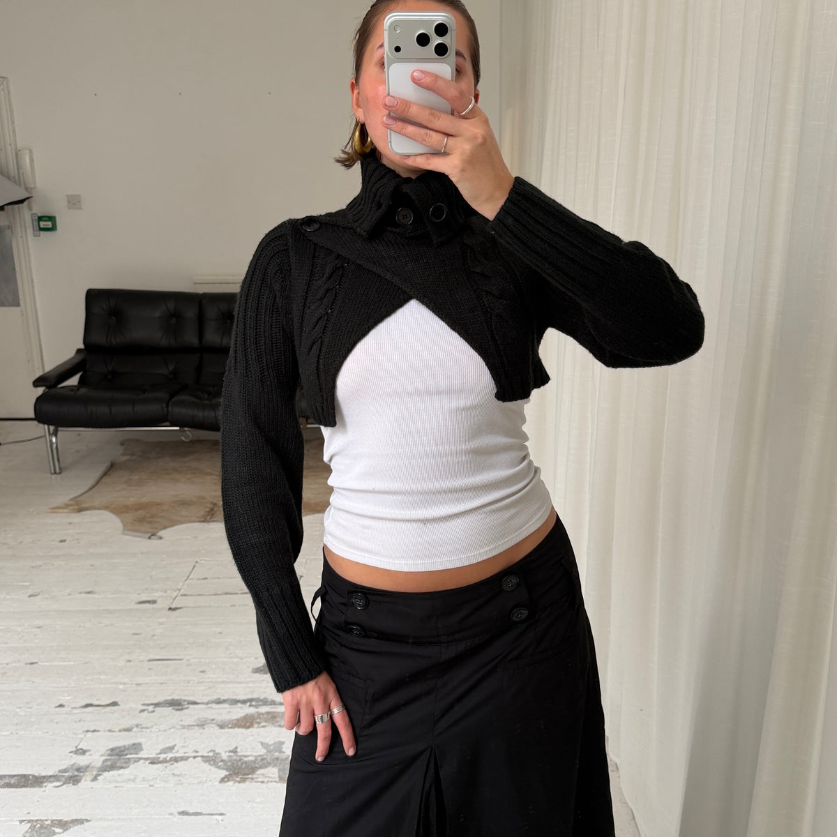 2000s Asymmetrical Knit Bolero