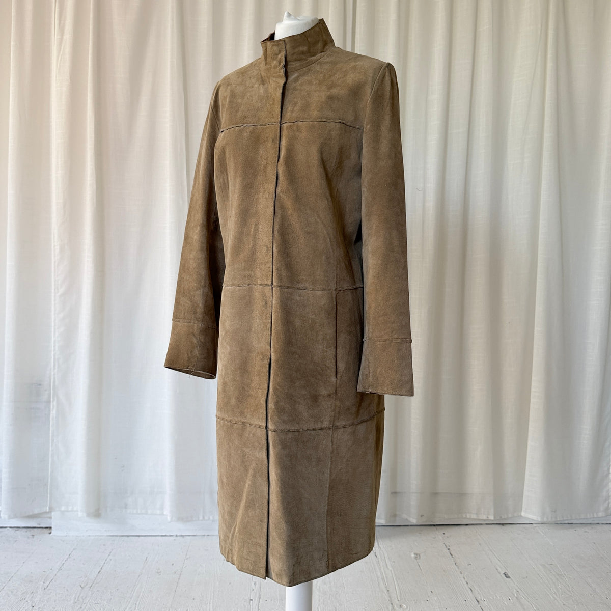 1990s Suede Trench Coat