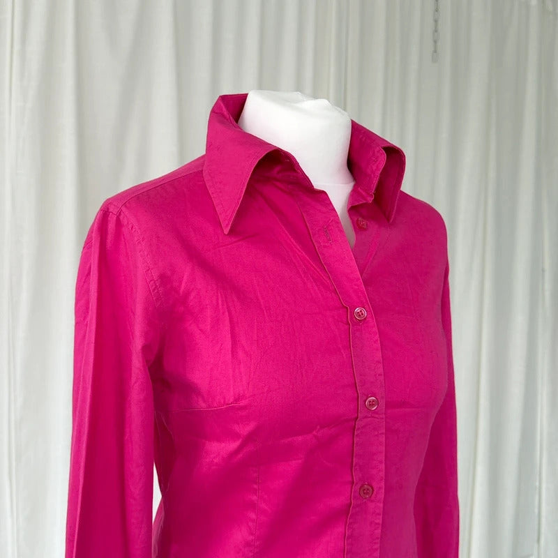 Hot Pink Tailored Cotton Shirt