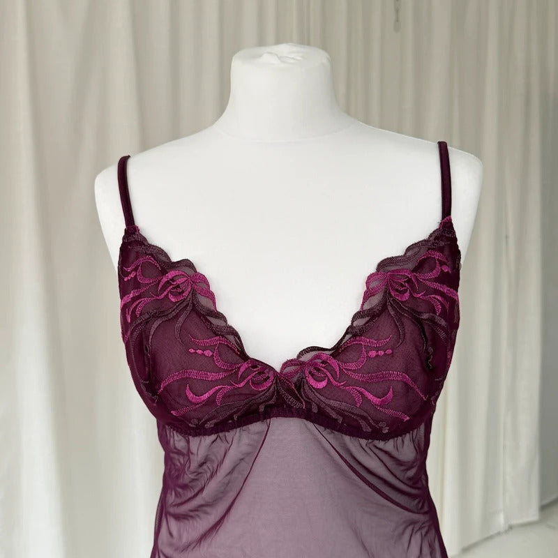 2000's Sheer Mesh Cami Top