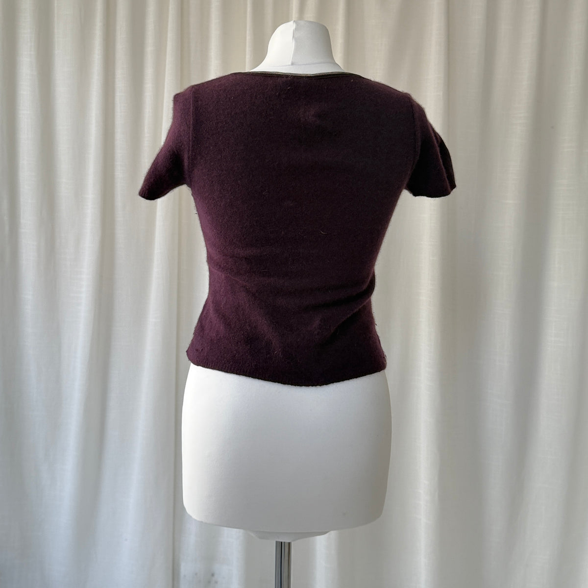 Purple Angora & Wool Knit Top