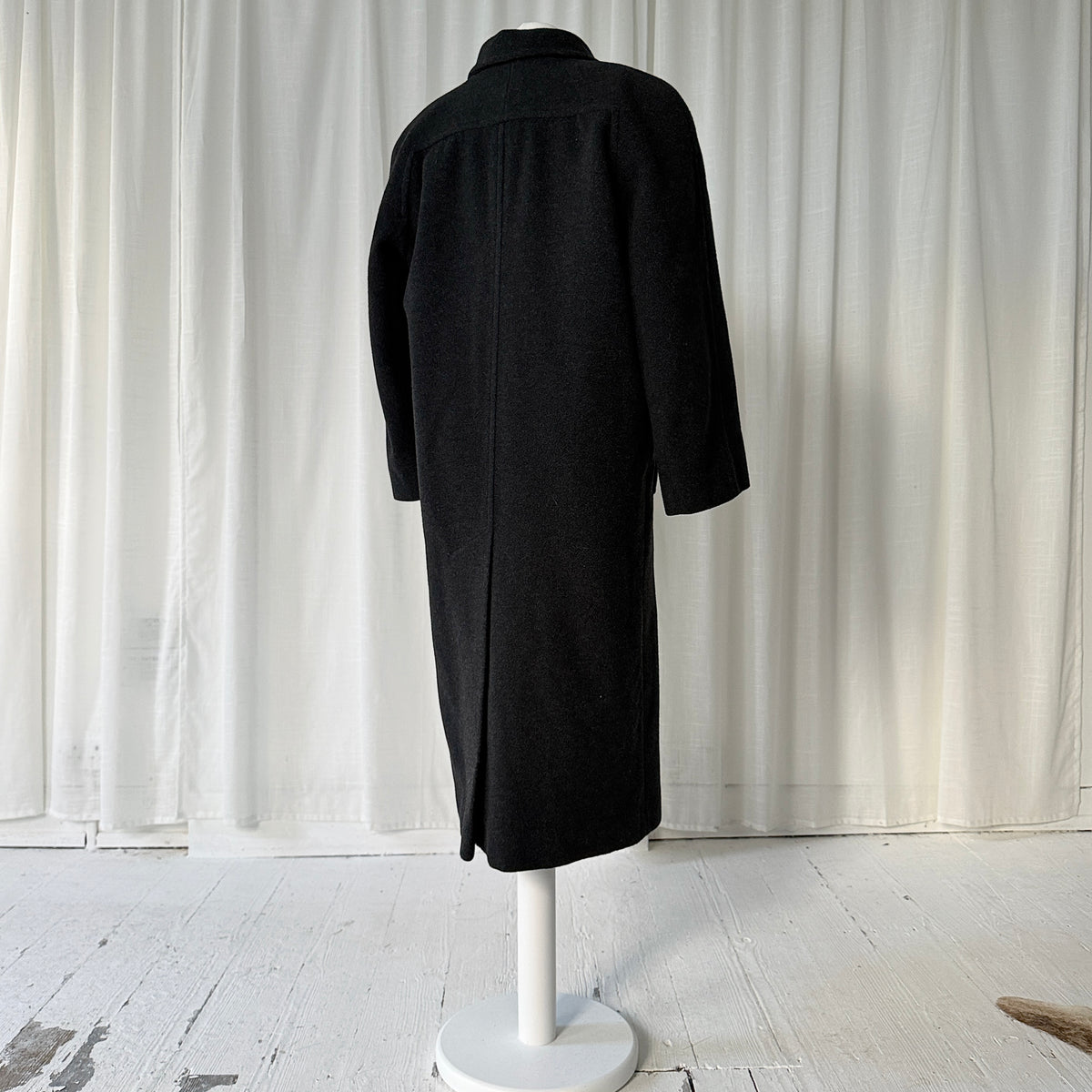 Charcoal Grey Wool Overcoat