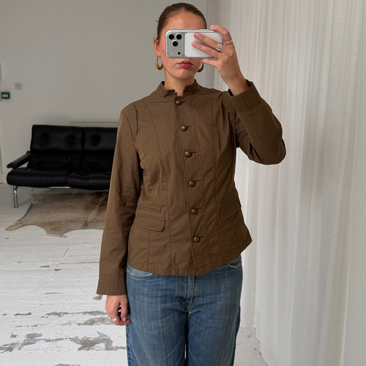 Khaki Military Utility Jacket