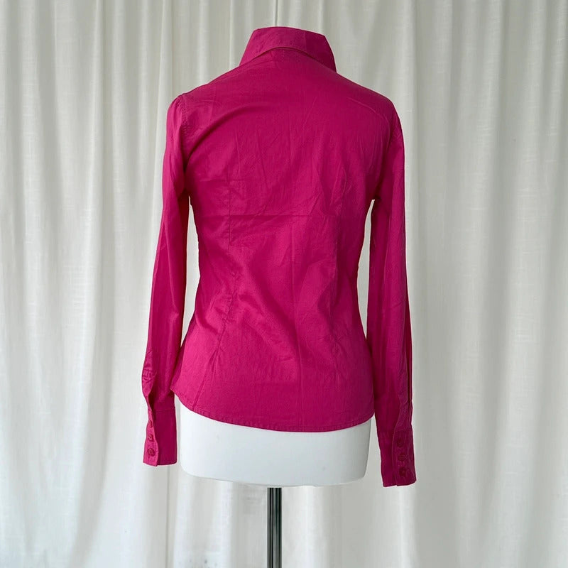 Hot Pink Tailored Cotton Shirt