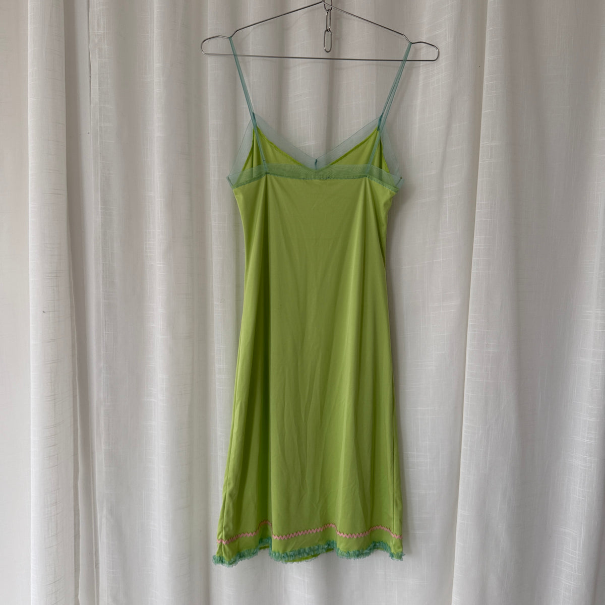 Lime Green KOOKAÏ Satin Slip Dress
