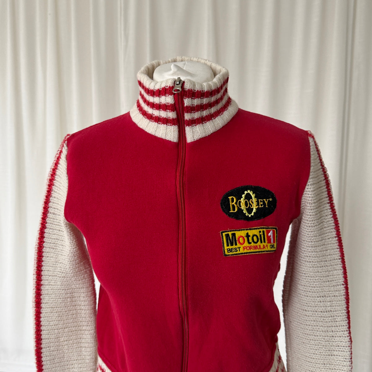 90s Knit Double Zip Moto Jumper