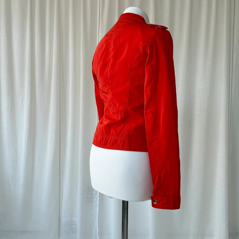 Bright Red Utility Jacket