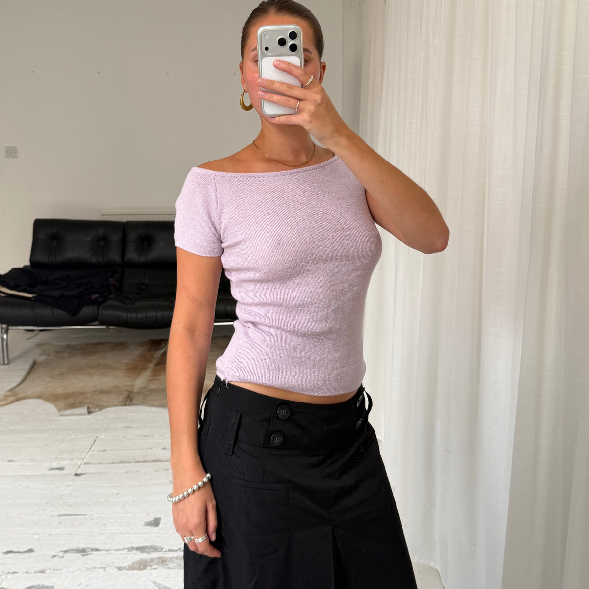 Lilac Knit Top
