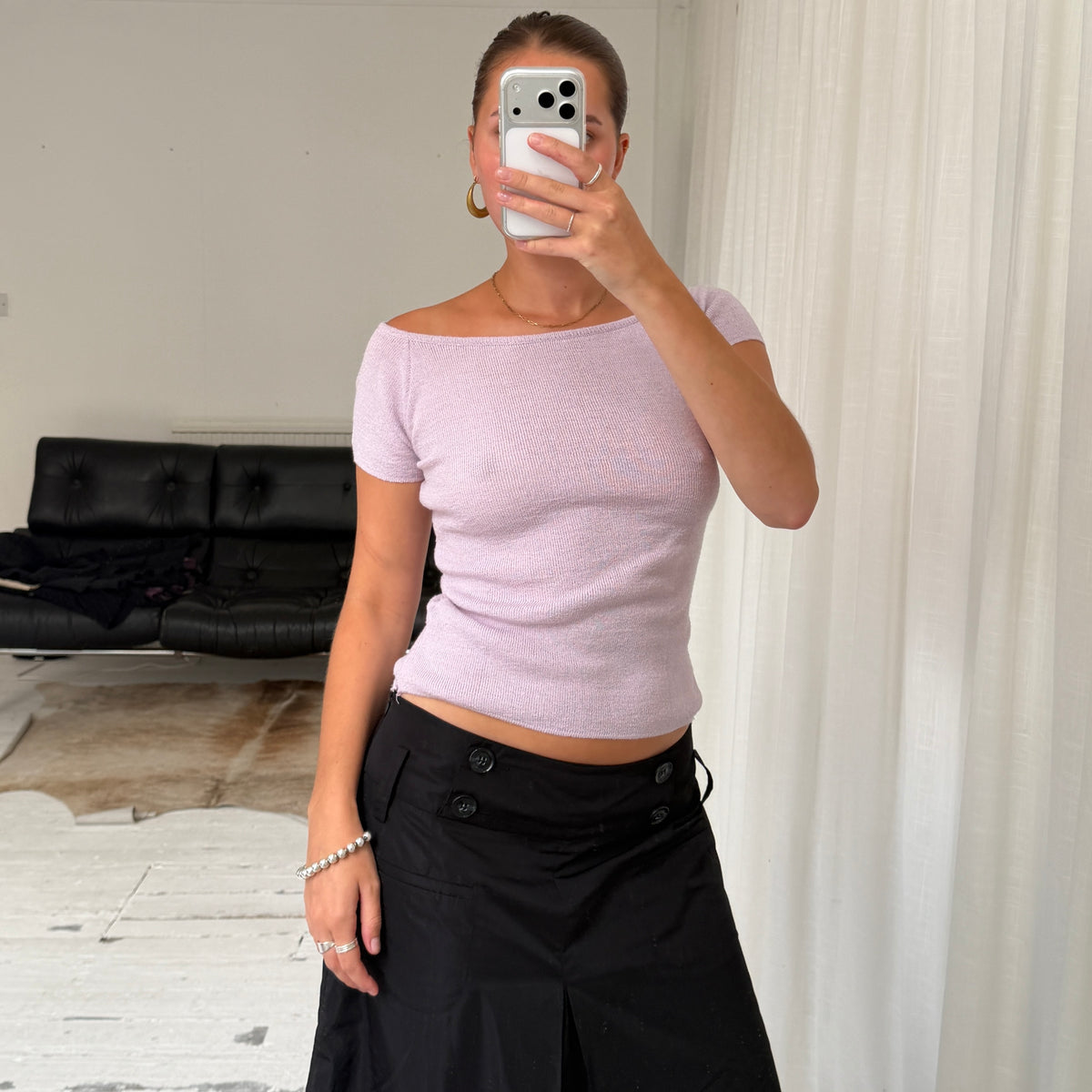 Lilac Knit Top