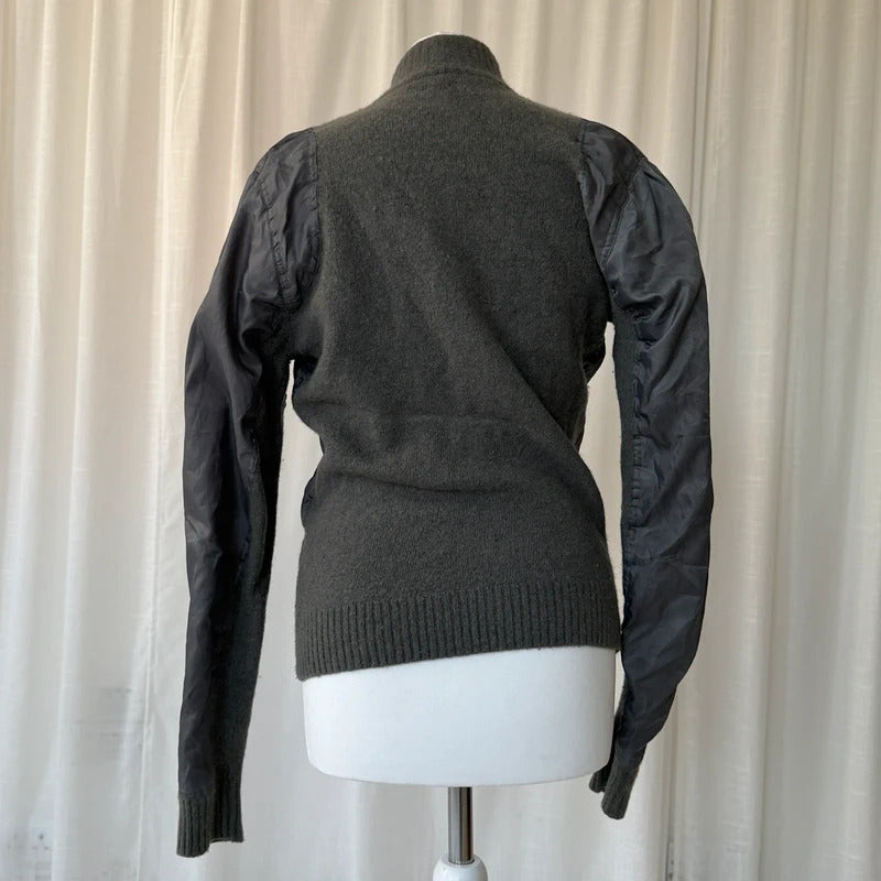 1990s Sergio Tacchini Wool Nylon Bomber Jacket