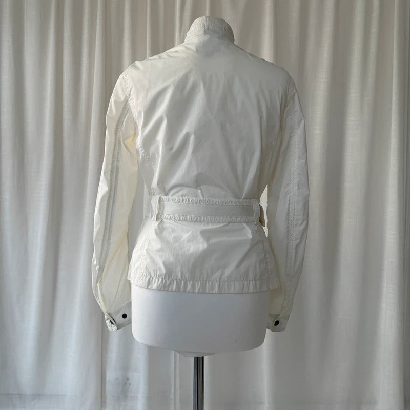 White Belted Utility Jacket