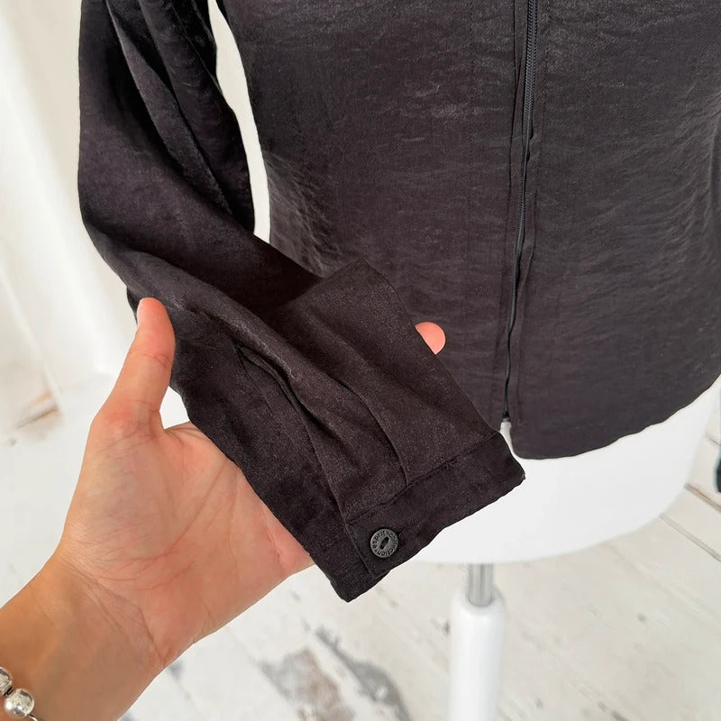 Black Esprit Zip Shirt Jacket