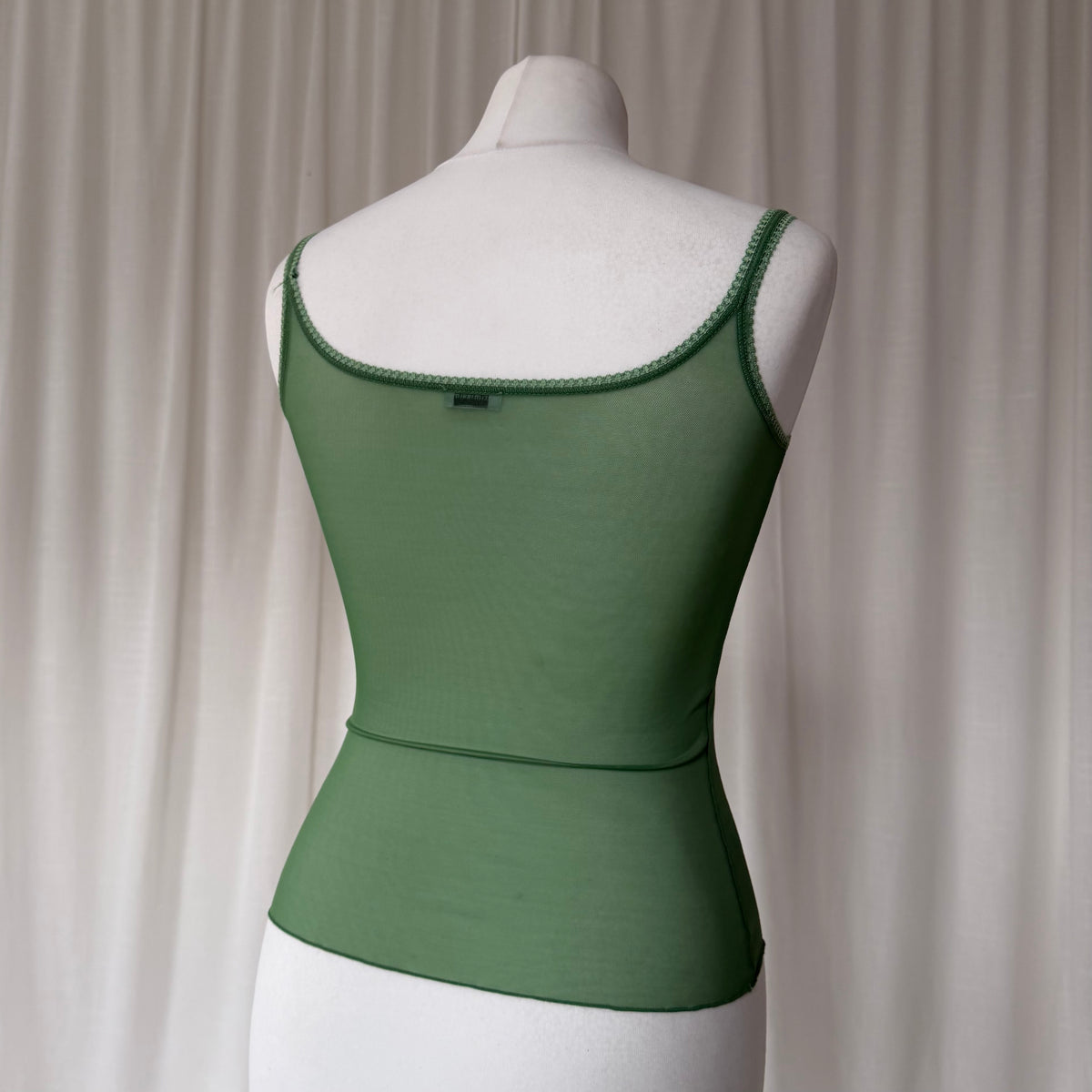 Intimissimi Green Sheer Micro Mesh Cami Top