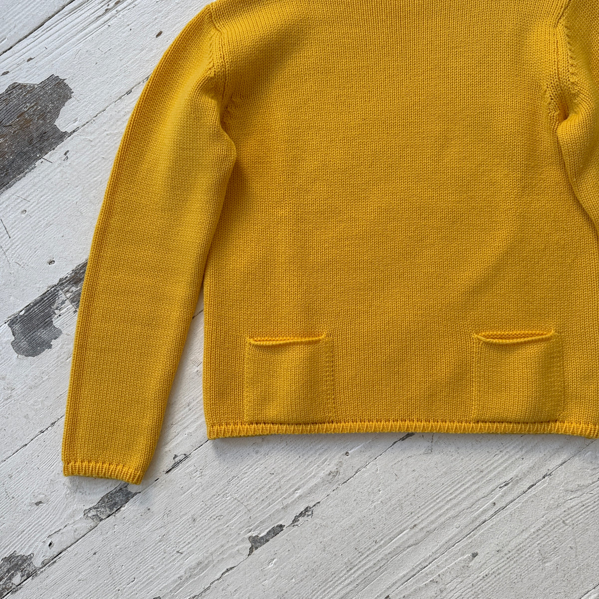 Yellow Virgin Wool Knit Jumper