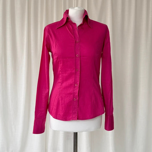 Hot Pink Tailored Cotton Shirt