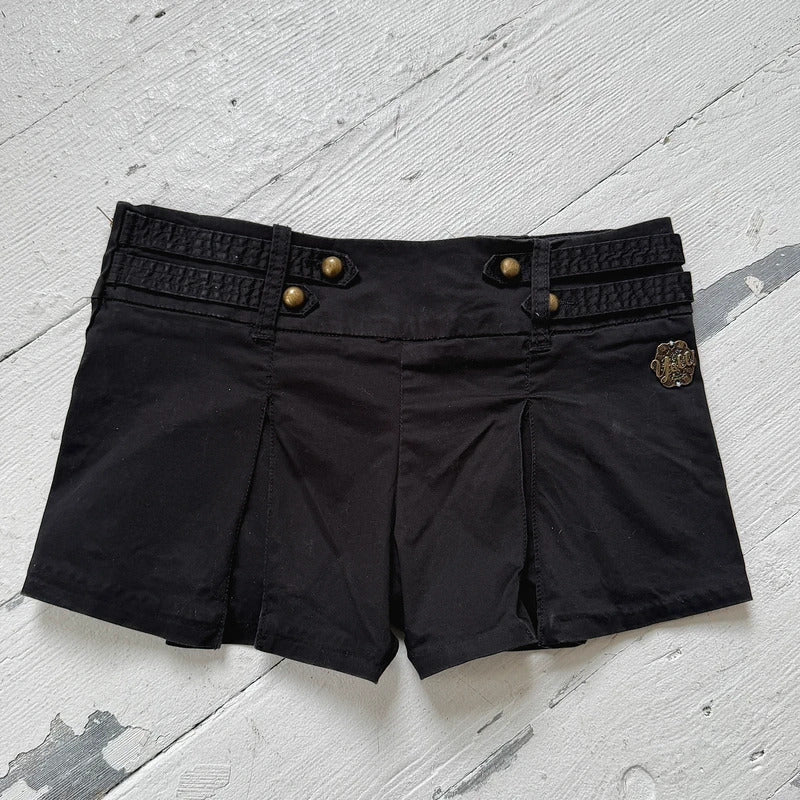 2000s Low Rise Pleated Micro Shorts