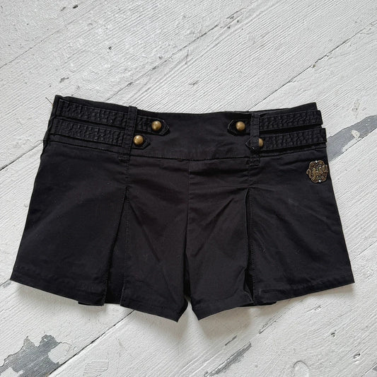 2000s Low Rise Pleated Micro Shorts