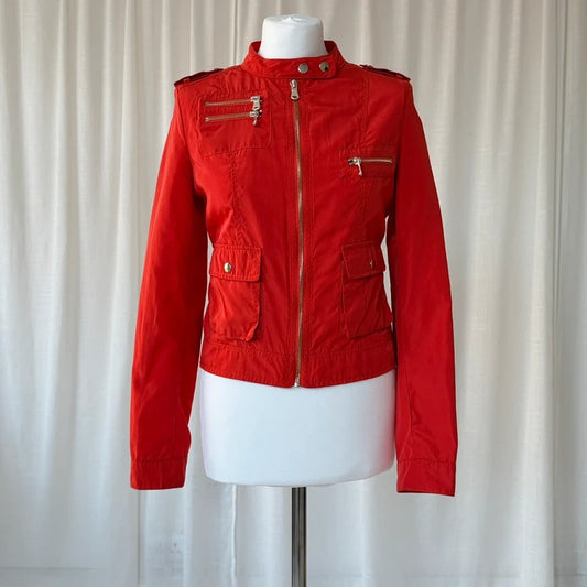 Bright Red Utility Jacket