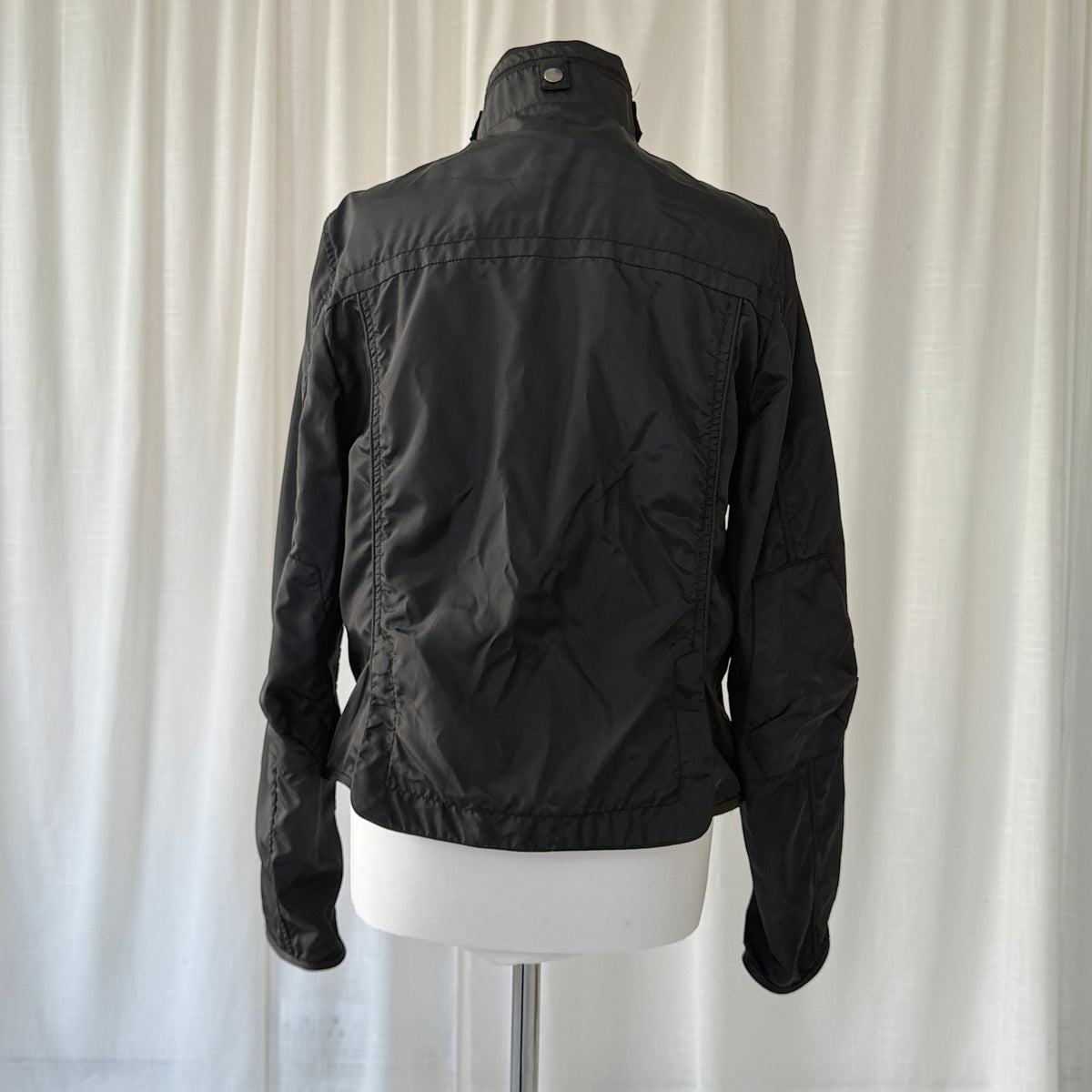 Black Nylon Utility Jacket
