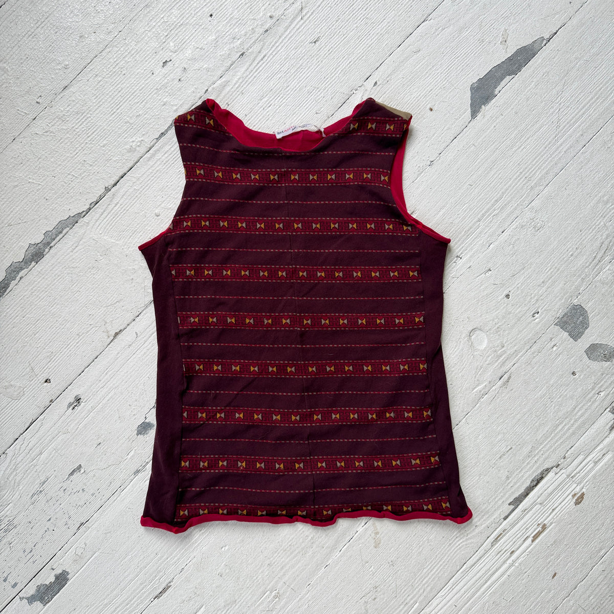 Patterned Mesh Tank Top
