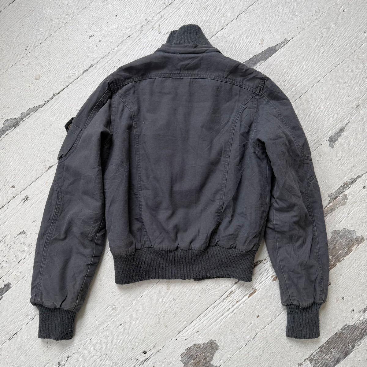 Grey Utility Bomber Jacket